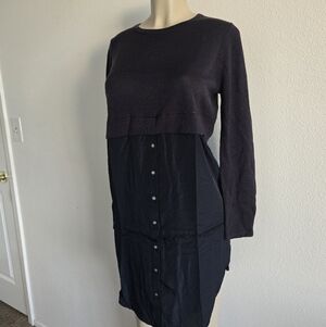 Renee C. Black Long Sleeve Dress